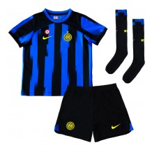 Inter Milan Lautaro Martinez #10 Hjemmedraktsett Barn 2023-24 Kortermet (+ Korte bukser)